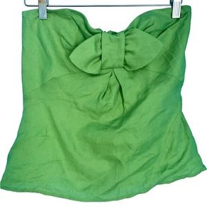 Reformation Leona By Lauren Leonard Y2K Green Strapless Lurleen Top NWT Size 4